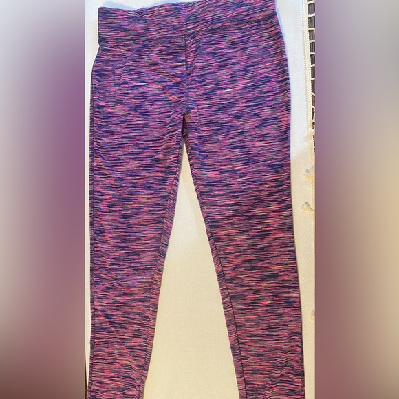 Beverly Hills Polo Club Leggings | Large | Multi-Colored, Pink, Navy, Space-Dyed - Picture 3 of 4